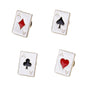 4 Pack Collar Pins Card Brooches Versatile Accessories Lapels Pin Suit Brooch Perfect Gift for Men and Women