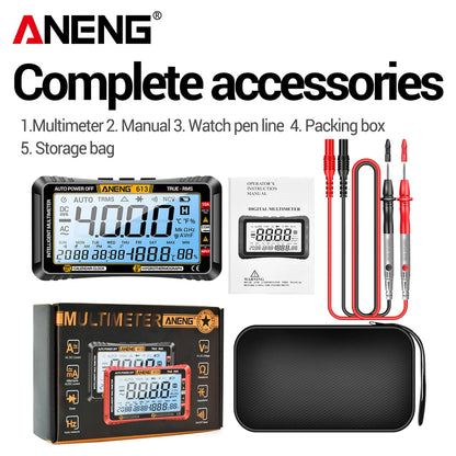 Smart Multimeter Detector 4000 Count Digital  AC/DC Curent Voltage Resistor Measurement  3 in 1 Professional Test Tool ANENG 613