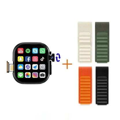 CD12 Smart Watch +1/4pcs Straps AMOLED 4G LTE smart watch with 180 ° rotary camera GPS WiFi SIM card slot health monitoring