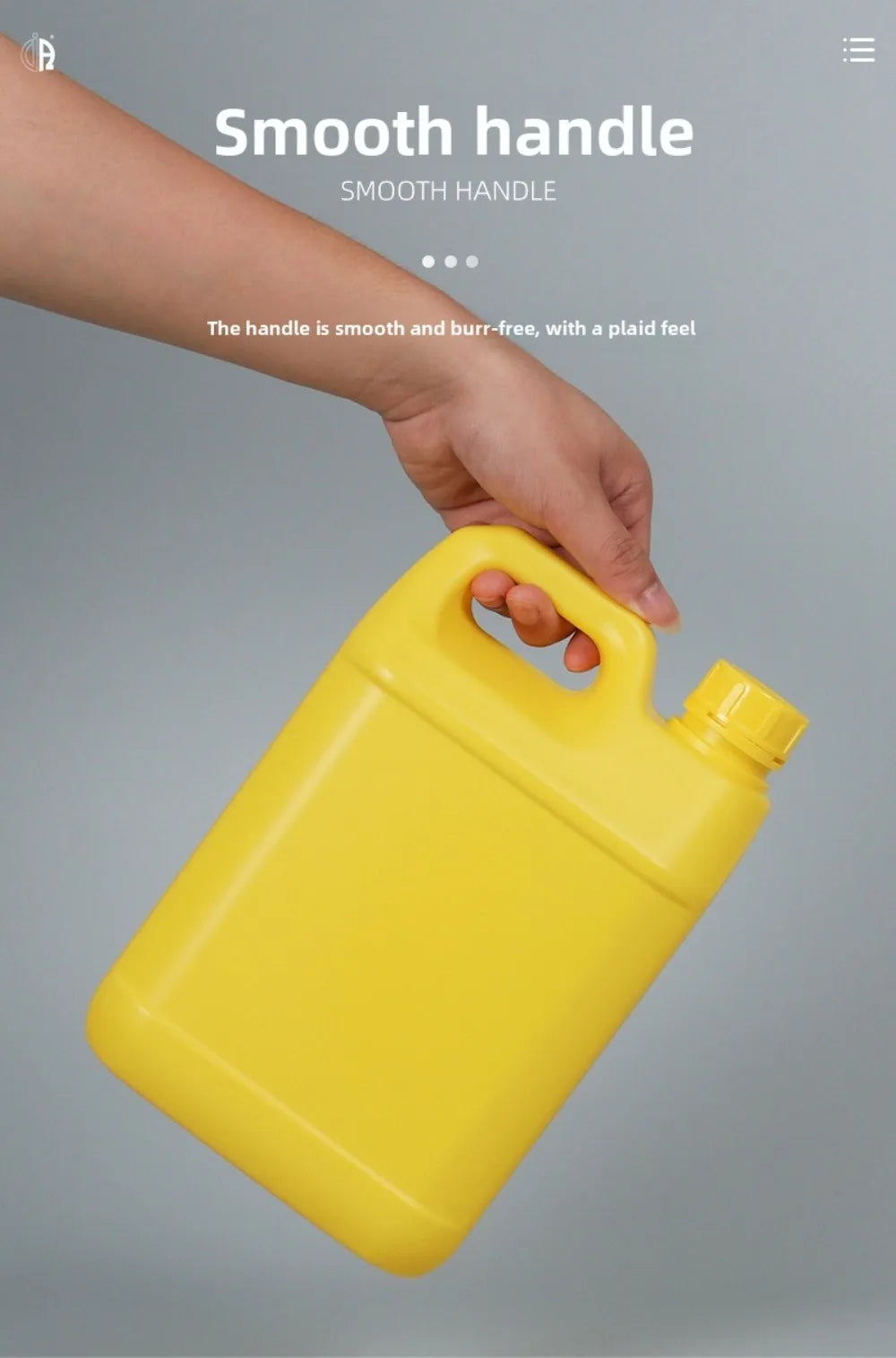 1/2/3/4/5/6/10L Plastic Airtight Bottle with Lid Food Grade HDPE Bucket Sealed Large-Capacity Oil Jerrican Gel Shampoo