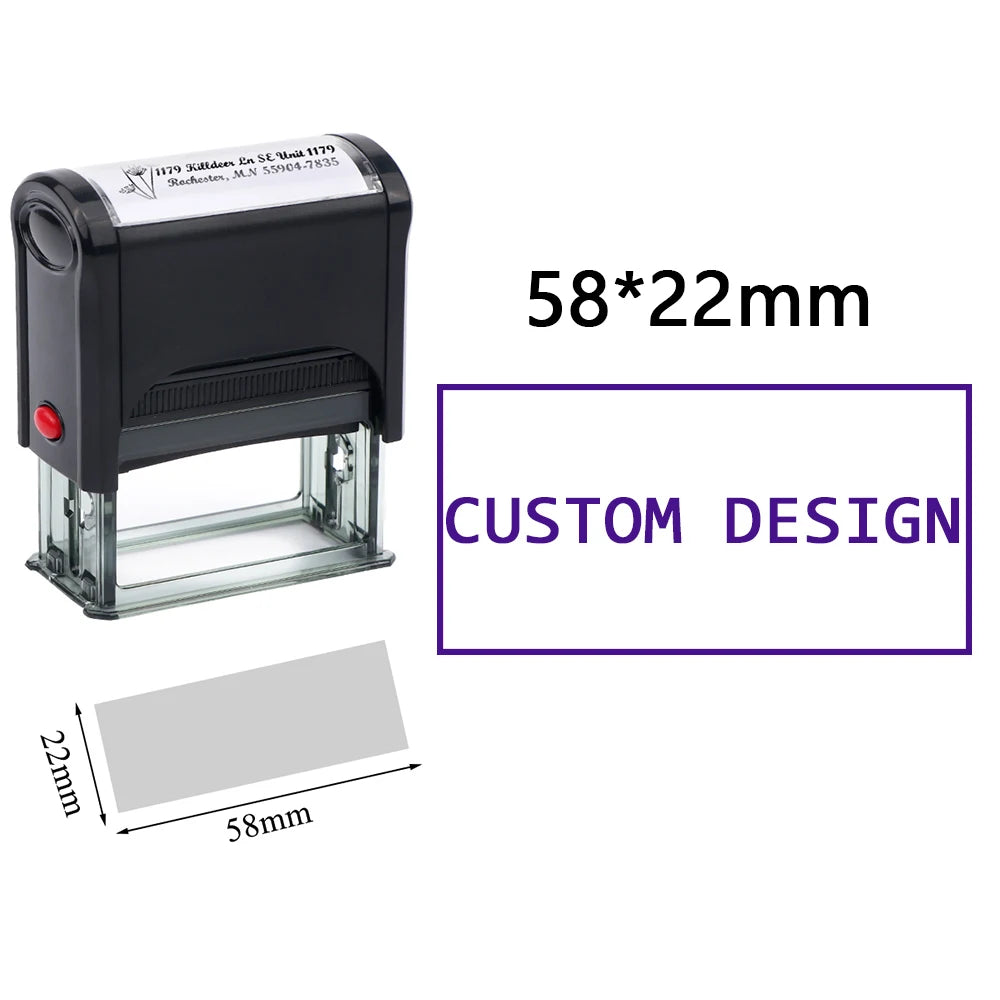 Custom Self-Inking Stamp DIY Rubber Stamp Kit Custom LOGO Personalized Self Inking Business Address Name Number Letter Printing