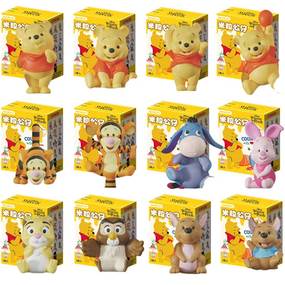Jandoon Original Winnie the Pooh Blind Box Doll Winnie Rice Grain Tigger PIGLET EEYORE Mini Action Figure Model Toy Collection