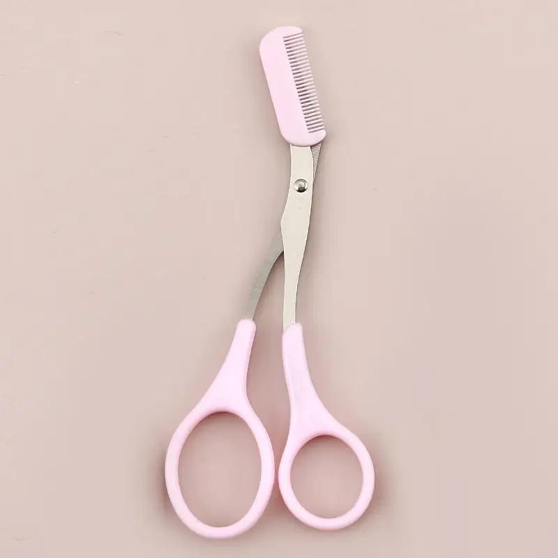 1Pcs Eyebrow Trimmer Makeup Tools Stainless Steel Eyebrow Scissors With Comb Hair Removal Eyebrows Shaping Makeup Tools