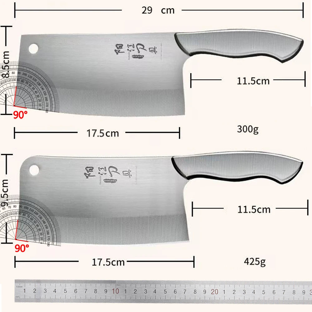 Professional Kitchen knife Stainless steel Slicing knife Heavy-duty Bone Chopping knife Durable tool for home and commercial use