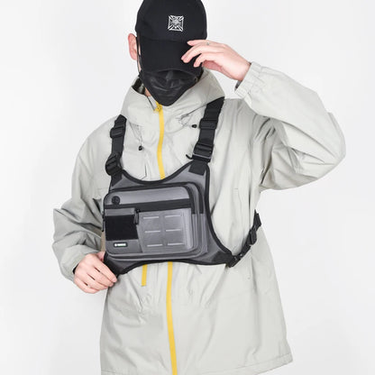 Tactical Chest Rig Bag Men Waterproof Crossbody Harness Vest Molle Pouch Outdoor Hiking Cycling Running EDC Gear Storage Pack