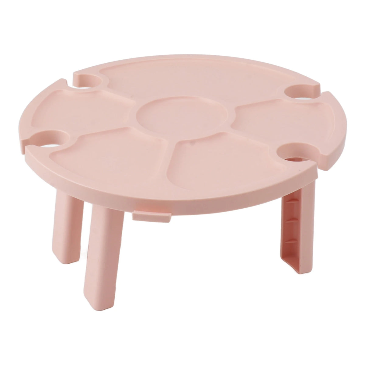 Portable Picnic Table Wine Glass Holder Outdoor Folding Table Convenient Plastic Folding Table for Outdoor Party