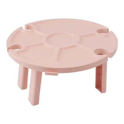 Portable Picnic Table Wine Glass Holder Outdoor Folding Table Convenient Plastic Folding Table for Outdoor Party