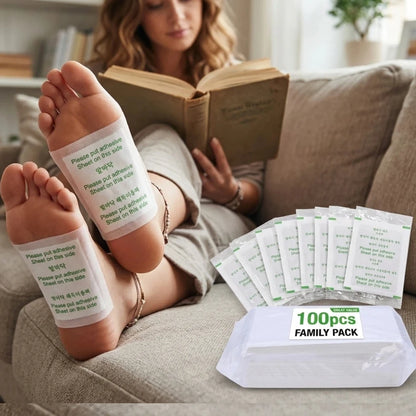 Natural 100pcs Improve Sleep Foot Patch Detox Weight Loss Remove Toxin Relieve Stress Adhersive Pads Women Men Foot Body Care