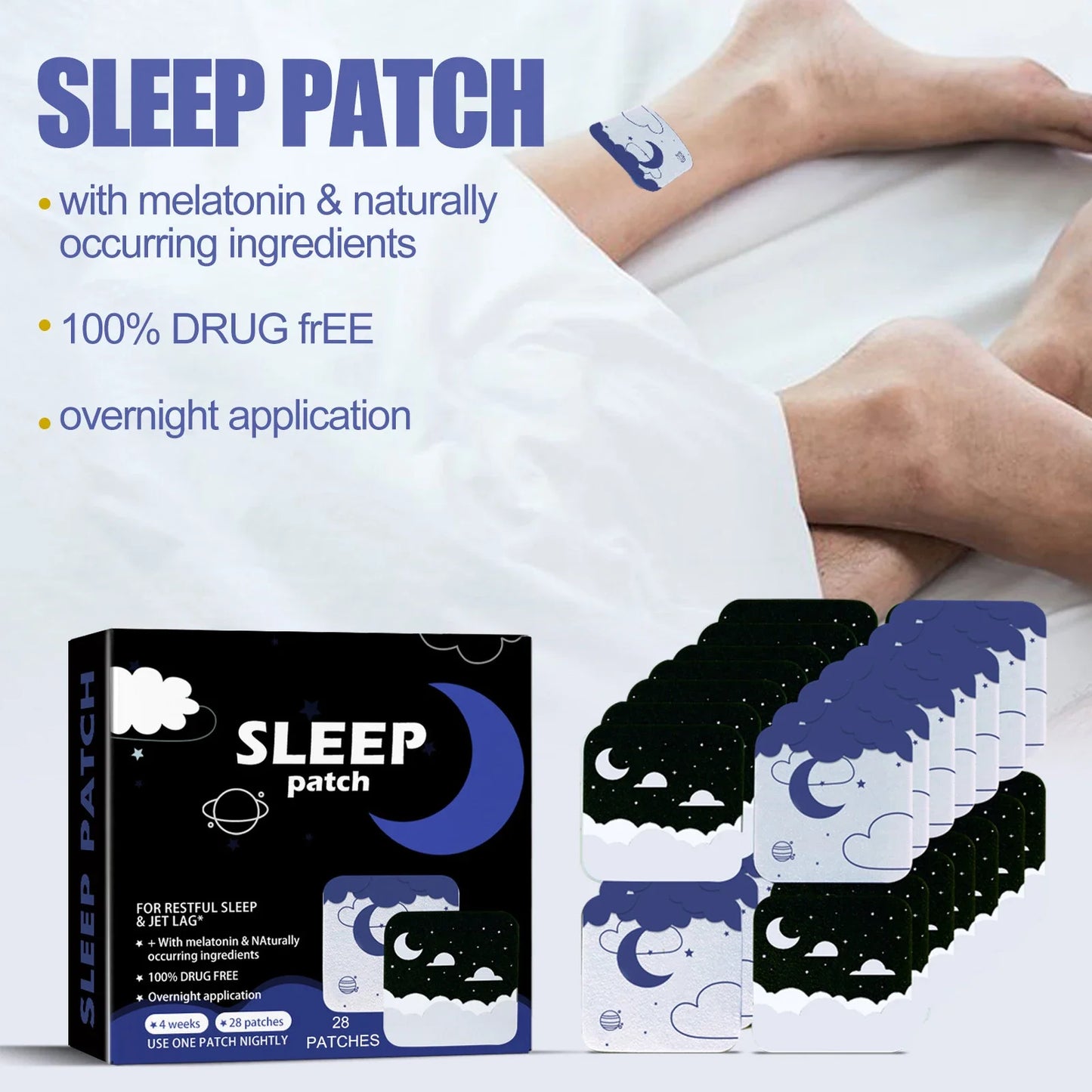 Sleep Aid Patch Improve Sleeping Quality Sleeping Aid Apnea Device Patches Relieve Irritability Insomnia Anxiety