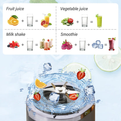 10 Blades Ultra Portable USB Rechargeable Juicer Cup 2 Cups Blender for Juice Smoothie Gym Travel Camping Home Kitchen
