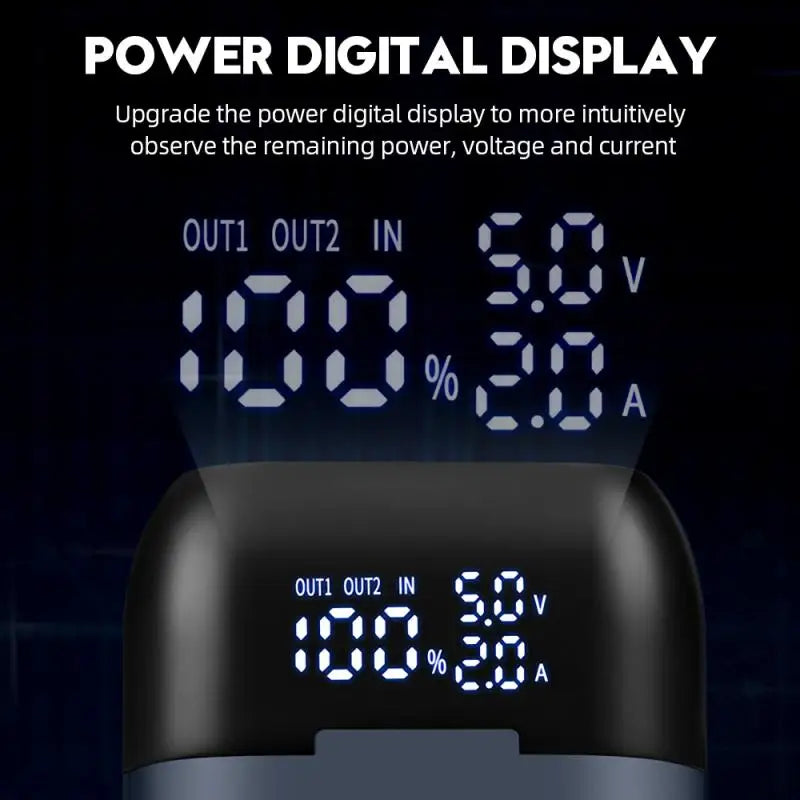 18650 Battery Charger Case DIY Power Bank Box Portable QC 3.0 PD 18W Fast Charging Case for 18650 21700 20700 Lithium Batteries