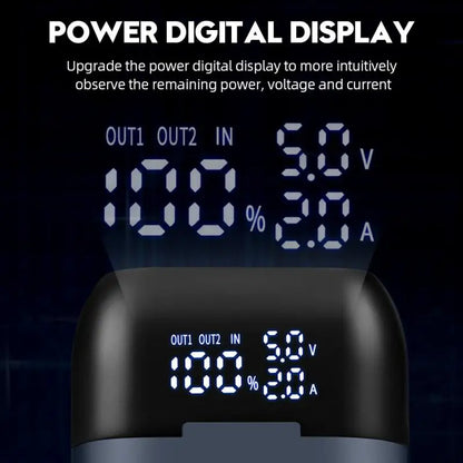 18650 Battery Charger Case DIY Power Bank Box Portable QC 3.0 PD 18W Fast Charging Case for 18650 21700 20700 Lithium Batteries
