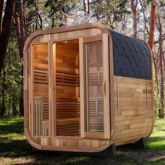 High Efficiency Insulated Outdoor Steam Sauna Stress Relief Muscle Relaxation Sauna in Stocks Customized