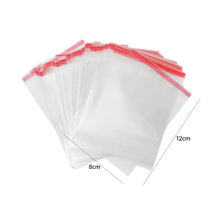 300/100pcs OPP Self Adhesive Plastic Bags Transparent Self Sealing Bag for Jewelry Cookie Candy Gifts Packaging Bags Pouches