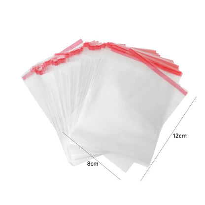 300/100pcs OPP Self Adhesive Plastic Bags Transparent Self Sealing Bag for Jewelry Cookie Candy Gifts Packaging Bags Pouches