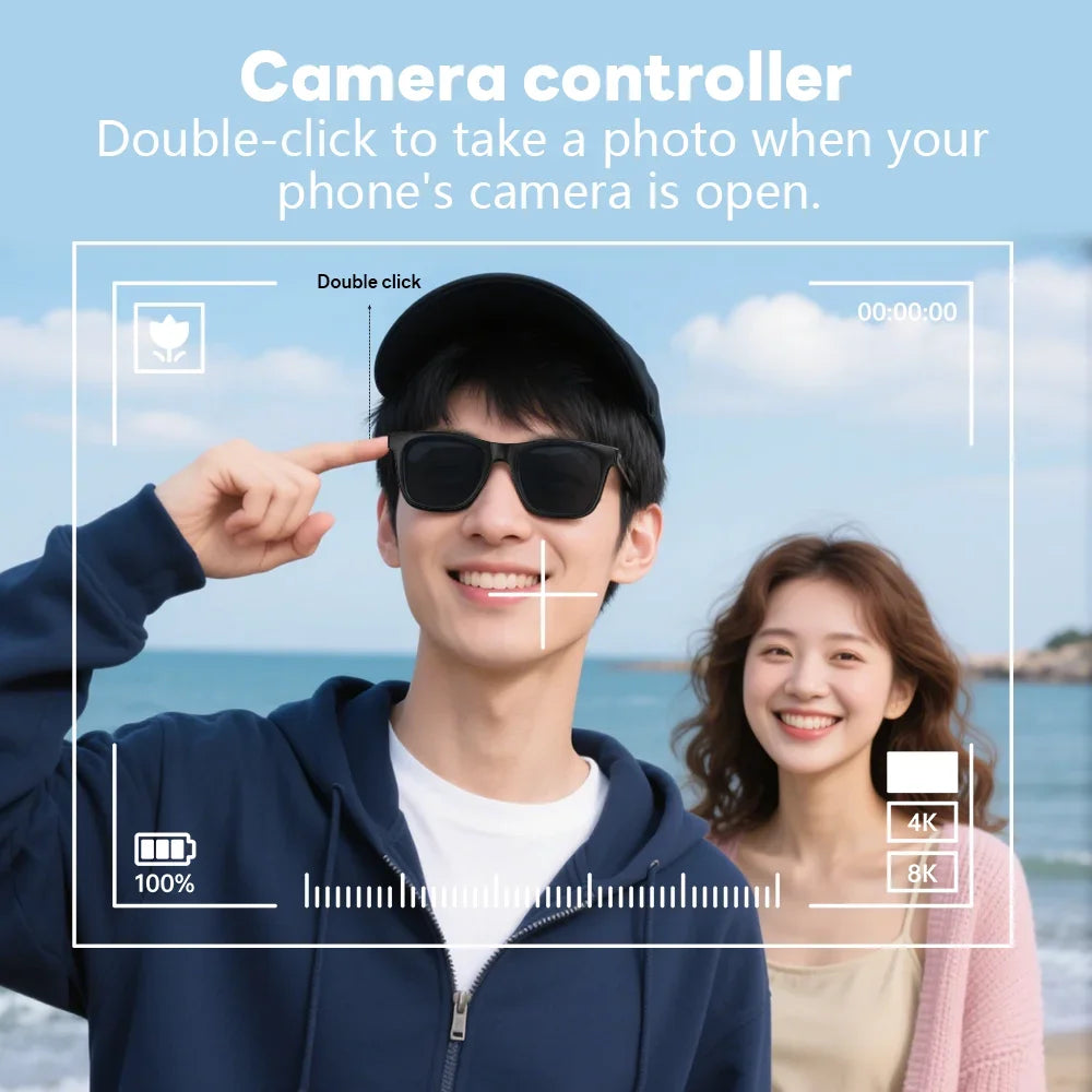 OnePlus AI Smart Wireless Glasses 8K Bluetooth Sunglasses Remote Touch Control Photo Camera Recording Voice Assistant Translator