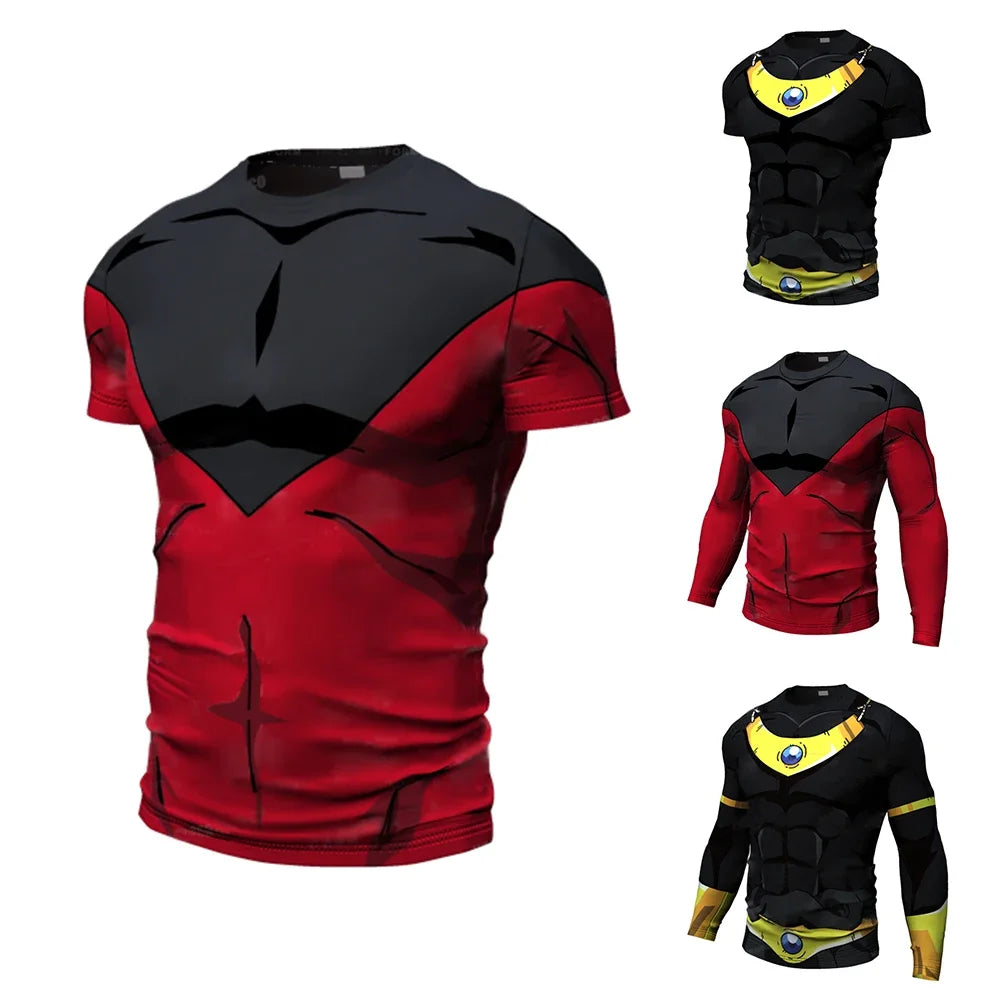 New Cosplay Printed Clothing Fitness Running T shirt Men O-Neck Cartoon Bodybuilding Sport Shirts Tops Gym Men T shirt
