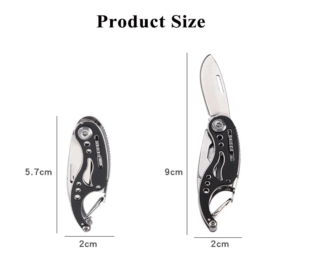 3Cr13Mov Mini Folding Knife EDC Multitool Outdoor Survival Gadgets Cute Camping Keychain Swiss Pocket Knife Jackknife Box Cutter