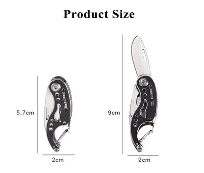 3Cr13Mov Mini Folding Knife EDC Multitool Outdoor Survival Gadgets Cute Camping Keychain Swiss Pocket Knife Jackknife Box Cutter