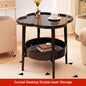 Trendy 40*40CM Side Table Plastic Samll End Table With Storage Easy to Assemble Bedside Table for Living Room