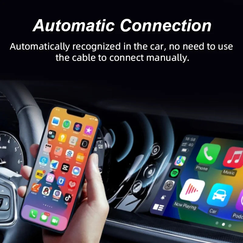2in1 Wireless CarPlay Dongle Wireless Android Auto Adapter AI Smart Box For Car With Wired CarPlay Car Intelligent Systems