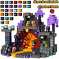 Magnetic Building Blocks Mine World Magnetic Forest Ender Lava  Construction Brick Cube STEM Toy Set Gift for Boy Girl Children