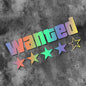 Wanted Star Vinyl Decal - Waterproof Motorcycle Car Scooter Sticker for Fuel Tank Side Panel DIY Decoration