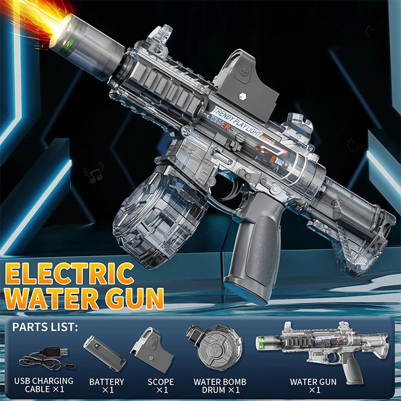 2026 Electric Automatic Submachine M416 Water Gun Summer Outdoor Beach Firing Shooting Game Water Fight Toy for Children Gifts