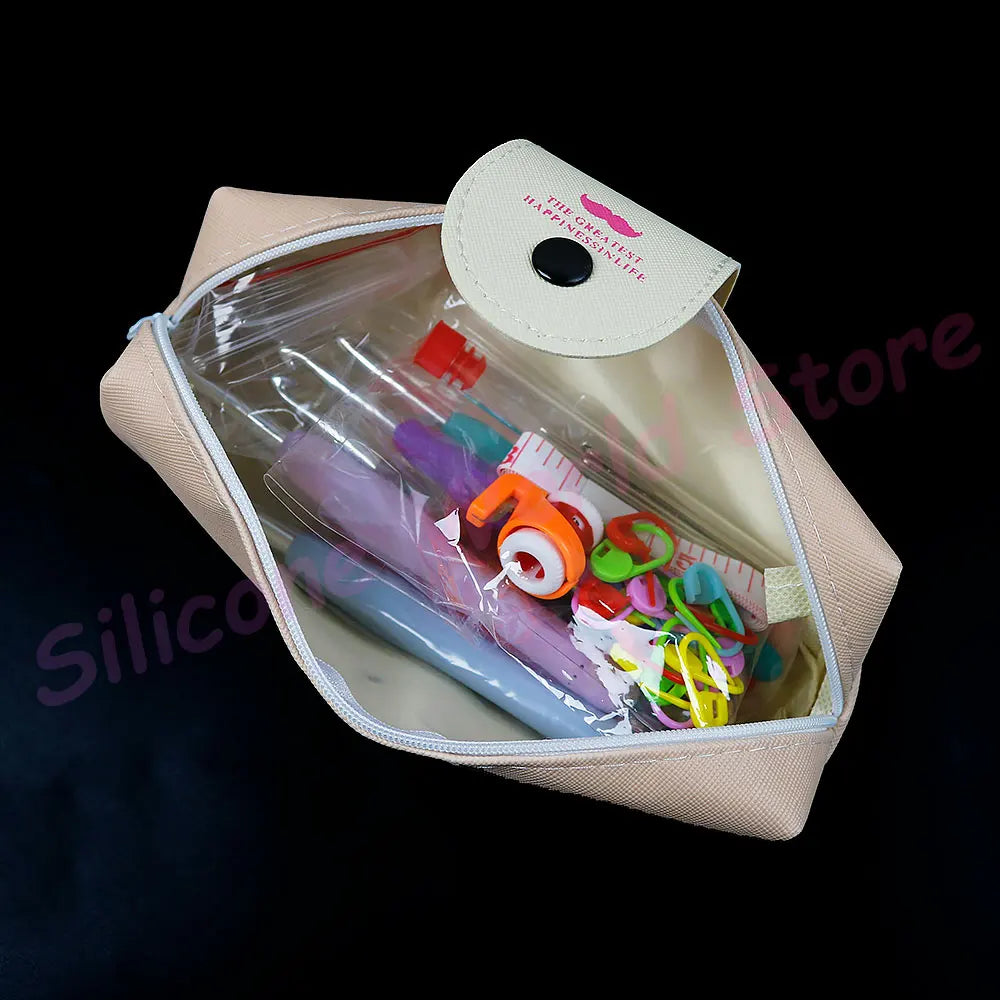 Silicone World 45/37PCS Crochet Set DIY Hand Held Knitting Tools Woolen Weaving Tool Kits With Storage Bag Hook Needle Set