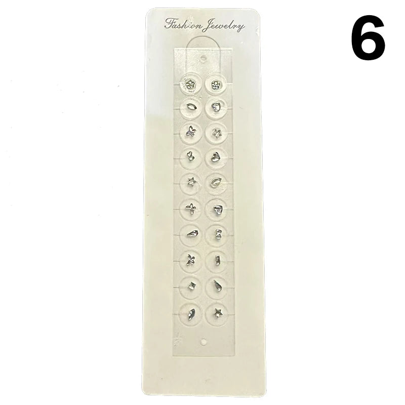 Fashion Bowknot Colorful Rhinestone Pearls Ear Point Stickers Ear Pressure Stick Acupuncture Auricular Ear Stickers Massage