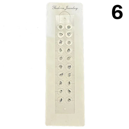 Fashion Bowknot Colorful Rhinestone Pearls Ear Point Stickers Ear Pressure Stick Acupuncture Auricular Ear Stickers Massage