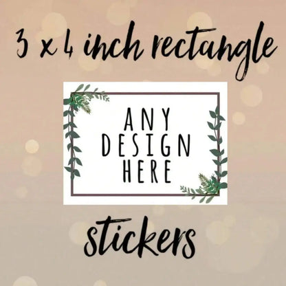 Custom Stickers 4-8cm Personalized Rectangular Business Car Water Bottle Decals Wedding Labels Multiple Sizes Available