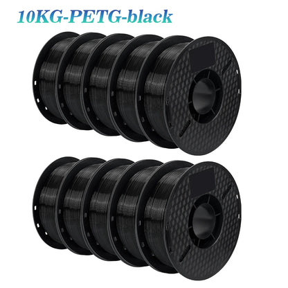 KINGROON 22LBS PETG or PLA filament 3D Printer Filament 10 Rolls 1KG 1.75MM Eco-Friendly Good Toughness Mix Color Free Shipping