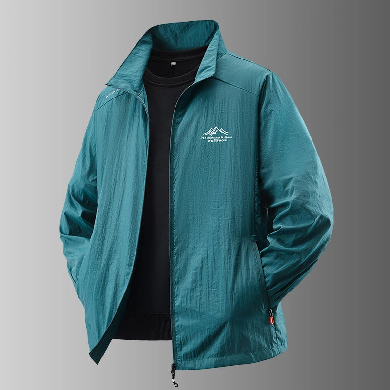 2025 Men's Summer Sun Protection Jacket Ultra-Light Thin Skin-Friendly Breathable UV Proof Fishing Ice Silk Sunscreen Coat