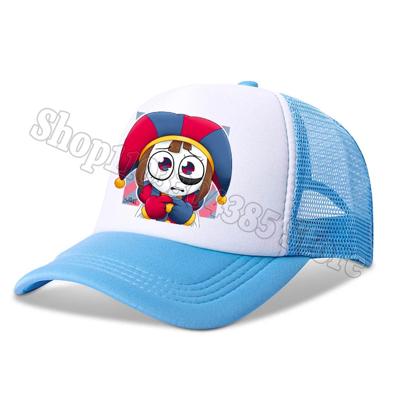 The Amazing Digital Circus Baseball Cap Kids Adult Outdoor Sports Sun Hat Summer Breathable Mesh Sunbonnet Kawaii Headgear Gift