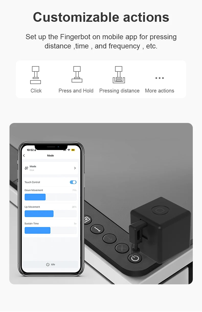 Tuya Zigbee Smart Fingerbot Switch Bot Remoter Garage Curtain Button Robot BLE Pusher Work With Alexa Google Home Voice Assitant