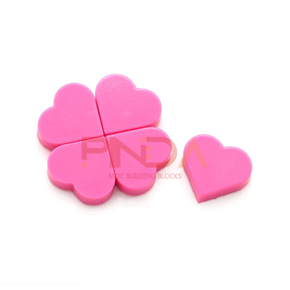 100pcs MOC 39739 Tile Round 1x1 Heart Building Blocks Sets Love Peach Compatible with Educational Creative Kids Children Toys