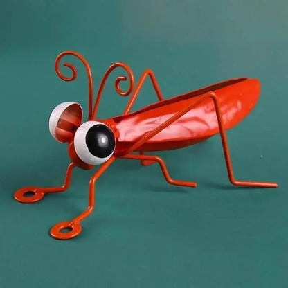 Garden Cute Creative Metal Grasshopper Statue Decoration Outdoor Tree Wall Art Garden Grasshopper Statue Decoration Courtyard