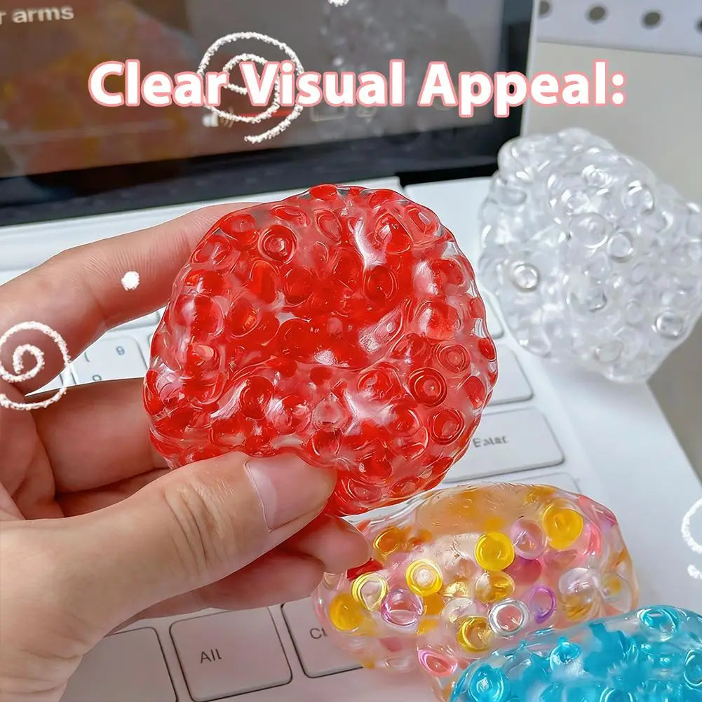 Ice Bead Squishy Balls Super Soft Mochi Fidget Toy Slow Rebound Texture for Anxiety Relief & Relaxation Squeezing Soothing Toy