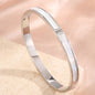 5pcs/Set Minimalist Elegant Luxury Sparkling Bangle Bracelets High-End Titanium Steel Bracelets For Women