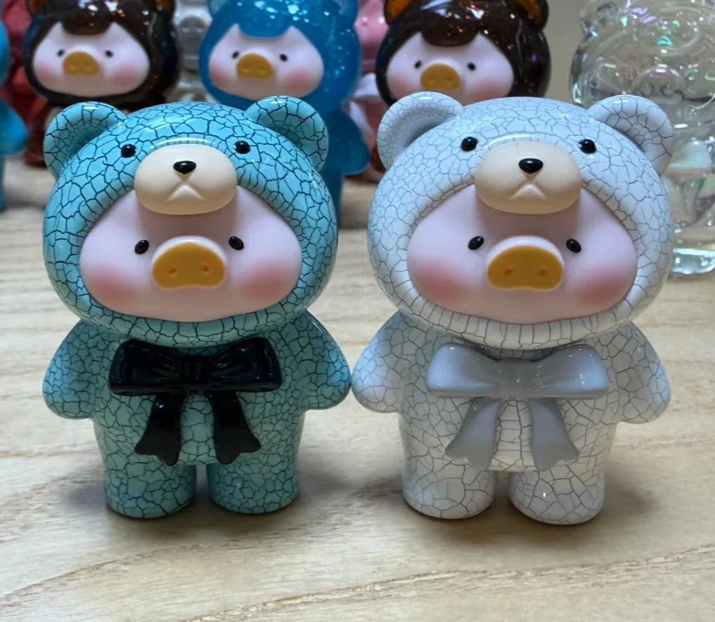 Genuine Lulu The Piggy Teddy Mini Ore Collection Series Cute Beans Figure Home Desktop Decor For Anime Toy Collectors