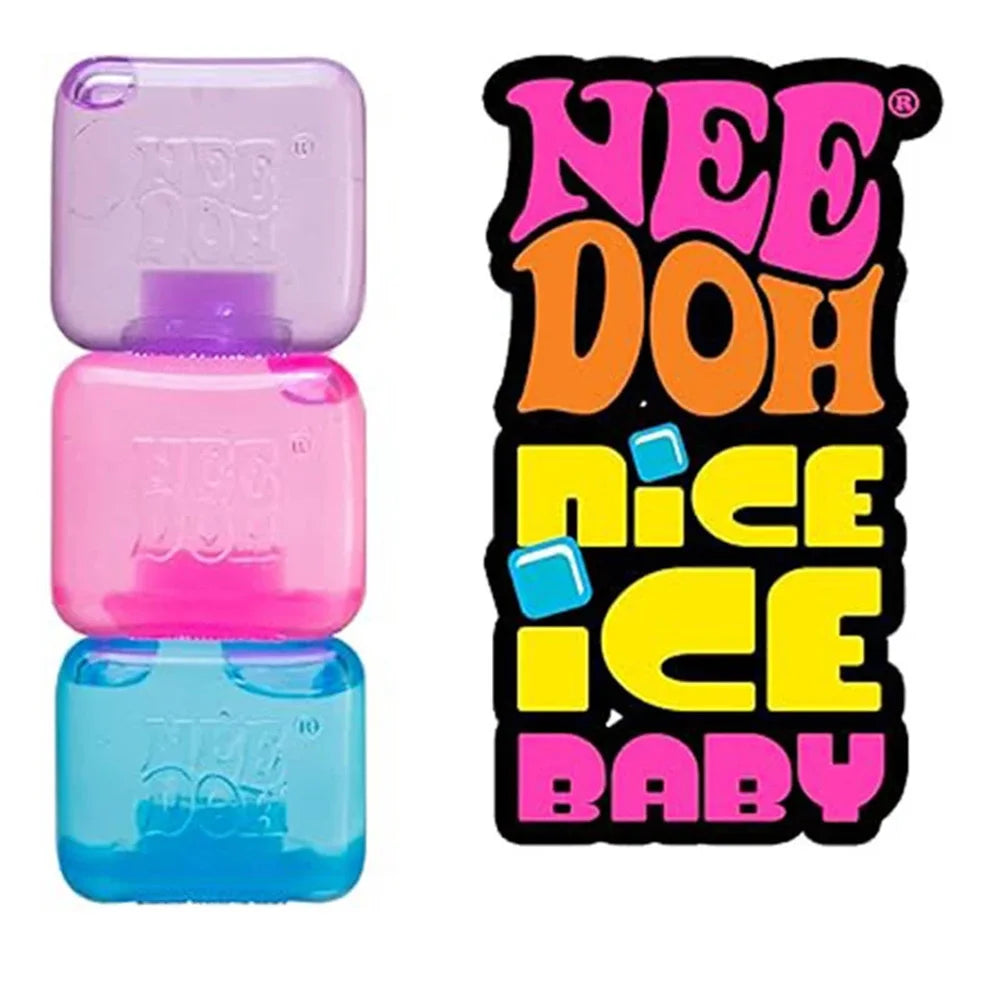 NeeDoh Nice Cube Sensory Squeeze Toy with Super Solid Squish Stress Relief Anxiety Sensory Tool Stress Reliever Toys