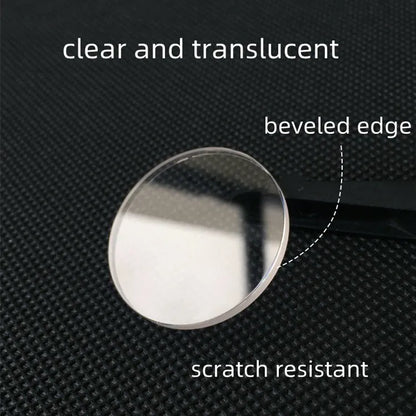 1.5mm Thickness Both Sides Flat Sapphire Watch Crystal Transparent Round Glass 20mm-29.5mm Diameter YZC2352
