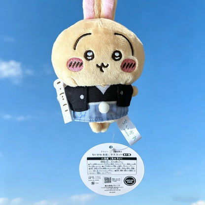 jiyi New Year Kimono Plush Keychain Japanese Anime Cute Usagi Hachiware 10cm Pendant Soft Fluffy Bag Charm Accessory for Fan