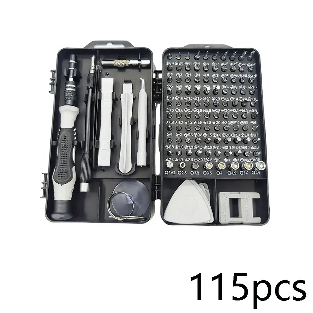 115 in 1 Multifunctional Screwdriver Set Electronic Repair Tools for Computer Phone and Household Use Insulation Screwdriver Kit