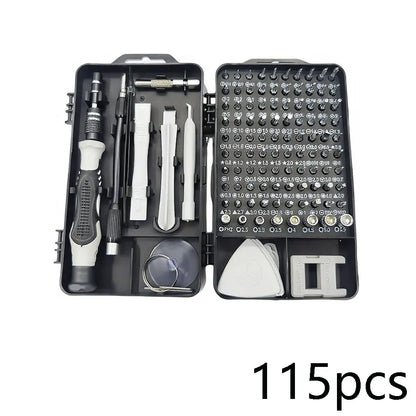 115 in 1 Multifunctional Screwdriver Set Electronic Repair Tools for Computer Phone and Household Use Insulation Screwdriver Kit