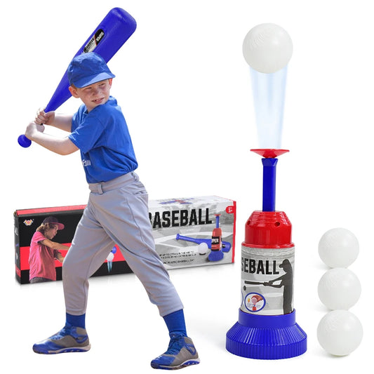 Children's Press Long and Short Baseball Toys,Kids T-Ball Set for Outdoor Sports,Leisure and Parent-Child Interaction Toy Set