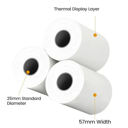 HD Mini Portable Thermal Printer 57mm Self-Adhesive Label Sticker Paper for Phone Picture Photo Universal Portable Label Printer