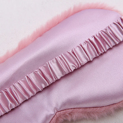 1Pc Sleeping Mask Sleeping Blindfold Soft Plush Eye Masks Cute Love Cloud Eye Cover Plush Mask Eyepatch Nap Health Eye Cover