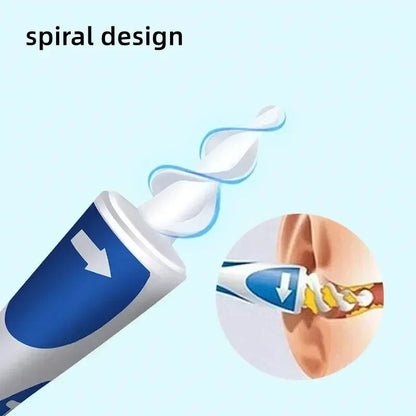 Soft Silicone Ear Wax Removal Tool with 16 Spiral Replacement Heads Ear Cleaning Ear Cleaner Plugs for Ear Care